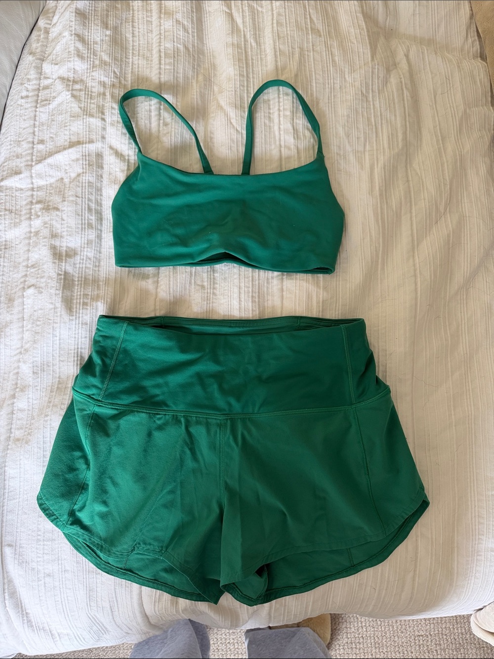lululemon athletica Green Sports Bra and Skort Set